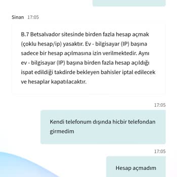 Betsalvador 25000 TL Bakiyeme El Koyup Hesabımı Kapattı