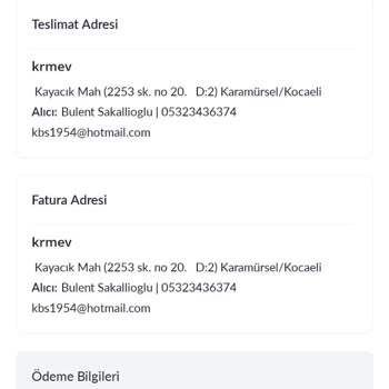 Pazarama Yanlış Adrese Teslim Etti. Elime Geçmedi.