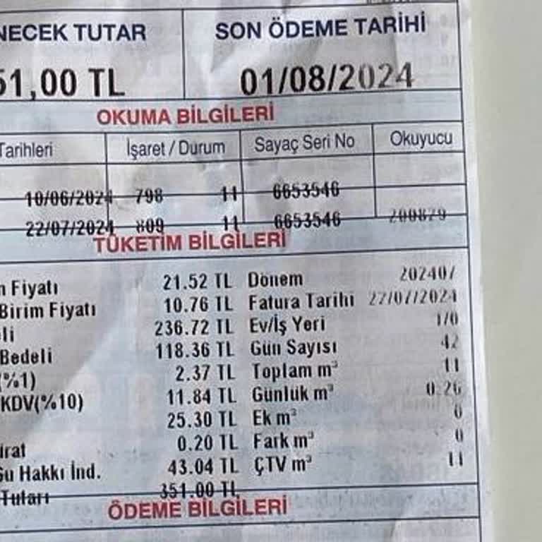 İSKİ Su Faturası Atık Bedeli Şoku