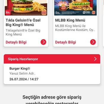 Tıkla Gelsin Ödemesi Alınan Fakat Teslimatı Yapılmayan Sipariş