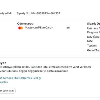 Amazon.com.tr'den Aldığım Ürün Gelmedi, İade İptal İşlemi De Yapılmadı