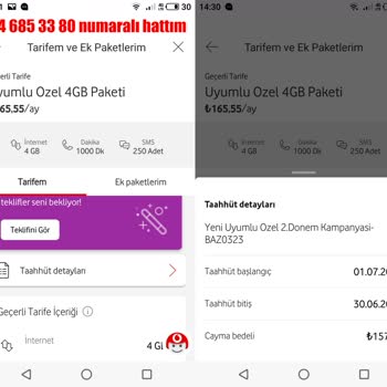 Vodafone 3 Ay Önce Otomatik Yenilenen Taahhüdü Silip Fahiş Fatura Çıkardılar.