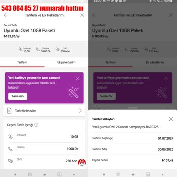Vodafone 3 Ay Önce Otomatik Yenilenen Taahhüdü Silip Fahiş Fatura Çıkardılar.