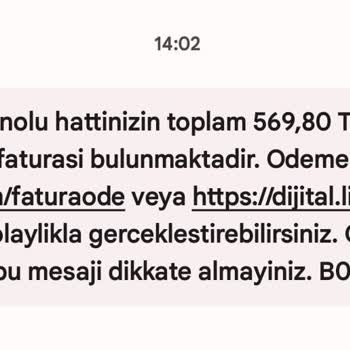 Turkcell Gönderdiğiniz Faturayı Kabul Etmiyorum