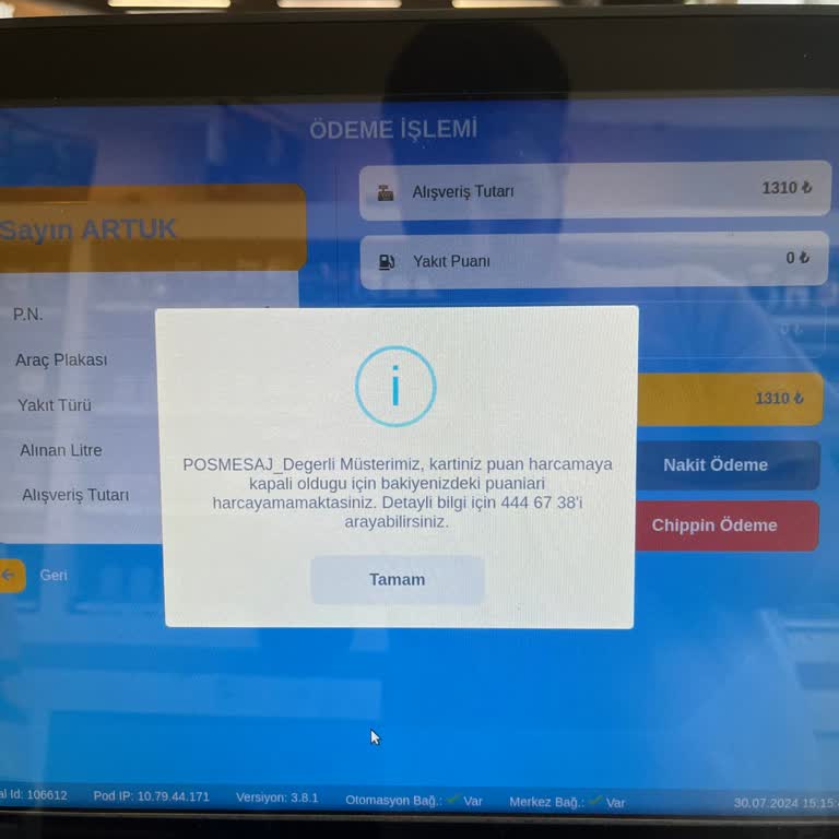 Opet Paro Puan Kullanım Blokesi
