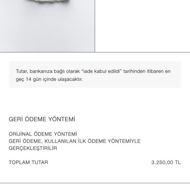 Zara 15günü Geçti İade Yapmıyor