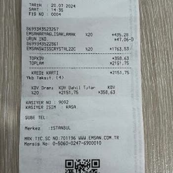 Emsan Mutfak Ürün İademi Talep Ediyorum