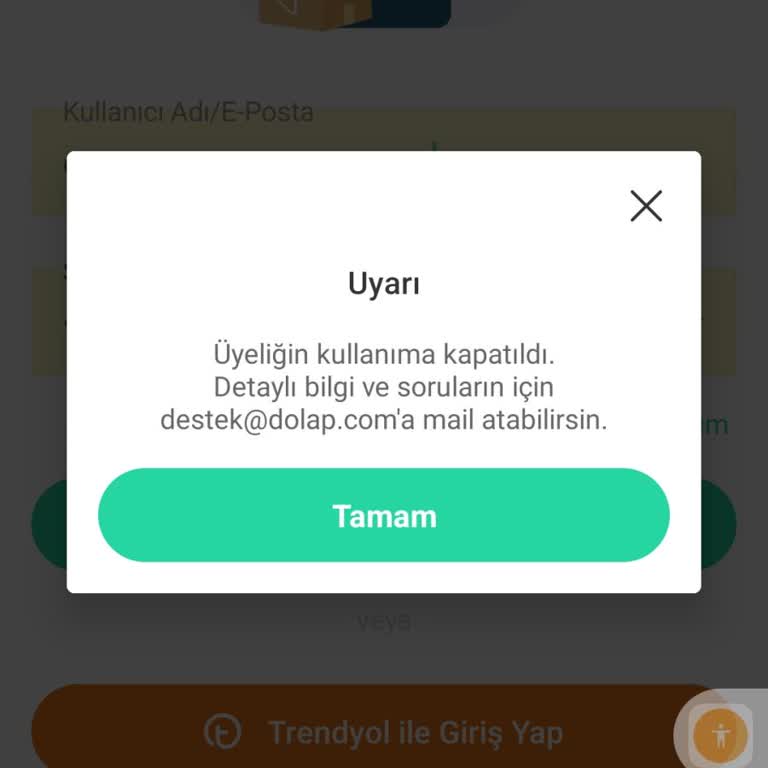 Dolap Hesabım Kapandı