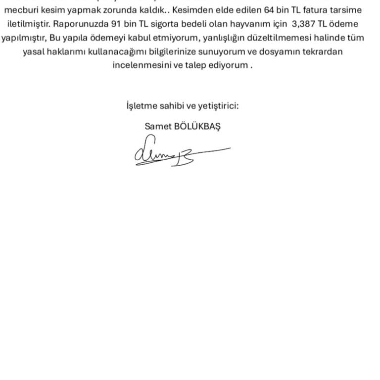 TARSİM Sigorta Bedelinin Altında Ödeme Yaptı