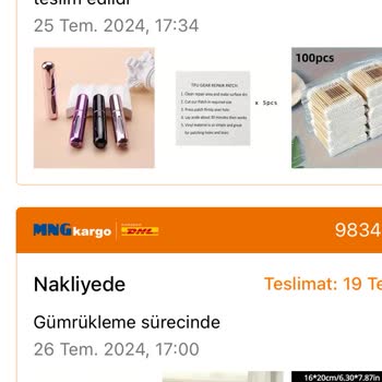 Temu'dan 13. Temmuz Siparişi Elime Ulaştı 9temmuz Gümrükte