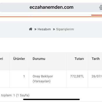 Eczahanemden.com Sipariş, Kargo Yok. Paramı İade Etsinler Şikayetçiyim