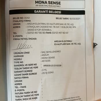 Arzum Düzleştirici Isı Ayarı Düşüyor