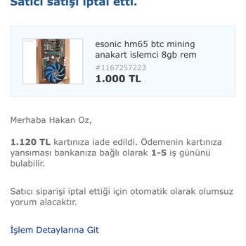 Sahibinden Paramı Geri İade Etmiyor