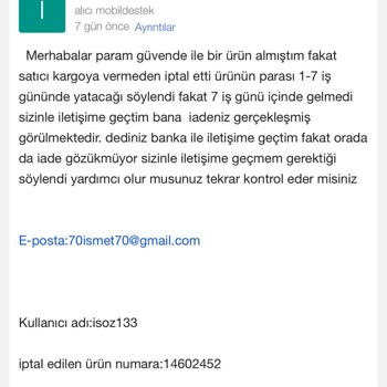 Ziraat Bankası Ziraat Paramı Geri İade Etmiyor