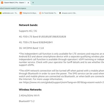 Xiaomi Mi Watch 2 Pro Esim Satış Pazarlama Sorunu