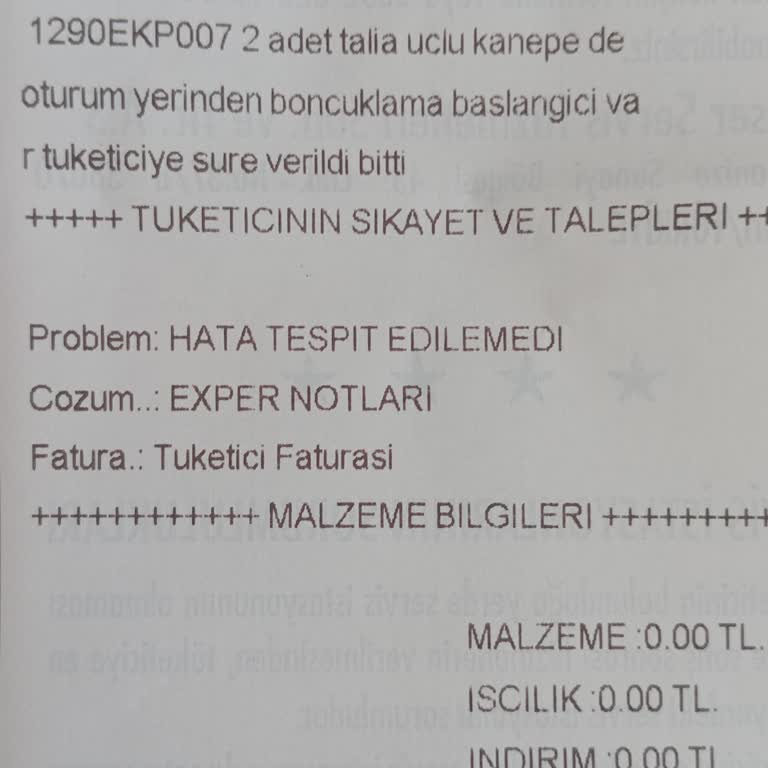 İstikbal Koltuk Takiminin 2 Ayda Deforme Olması Ve Kumaş Hatası