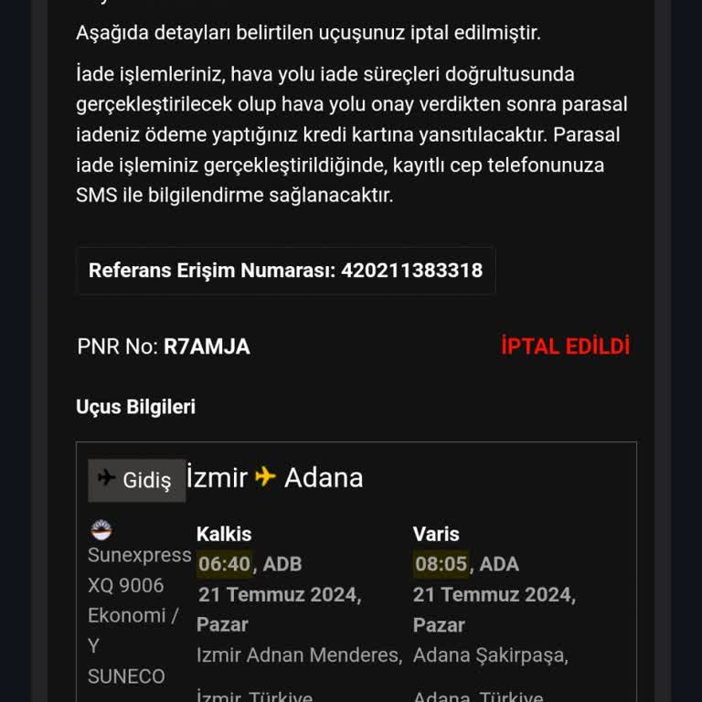 ETS Bilet İade Zorluğu