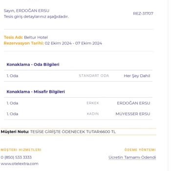 Beltur Otel İflası Nedeniyle Rezervasyon İptali