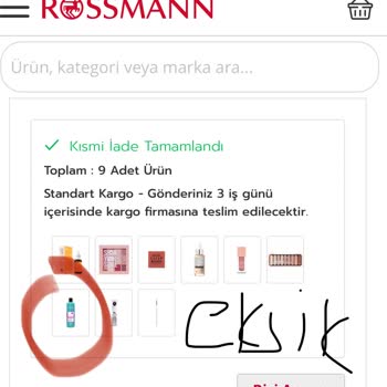 Rossmann Eksik Sipariş Göndermesi