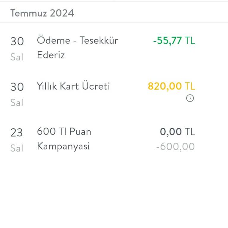 TEB Platinum Haksız Olarak 820TL Kullanım Ücreti Yansıtılmıştır.