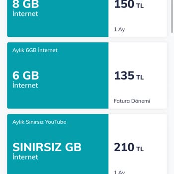 Türk Telekom Selfy Özel Ek Paketler Gözükmüyor
