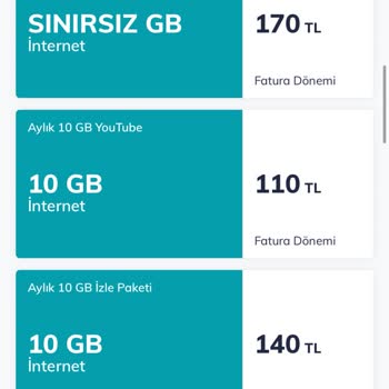 Türk Telekom Selfy Özel Ek Paketler Gözükmüyor