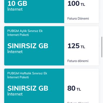 Türk Telekom Selfy Özel Ek Paketler Gözükmüyor