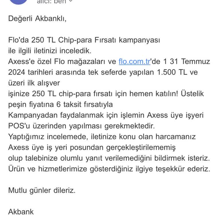 Akbank Kampanya Puanını Yüklemiyor