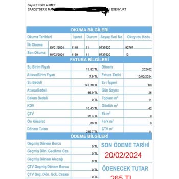 İBB - İSKİ Yüksek Fatura Ve Atık Su Bedeli