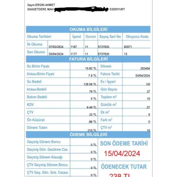 İBB - İSKİ Yüksek Fatura Ve Atık Su Bedeli