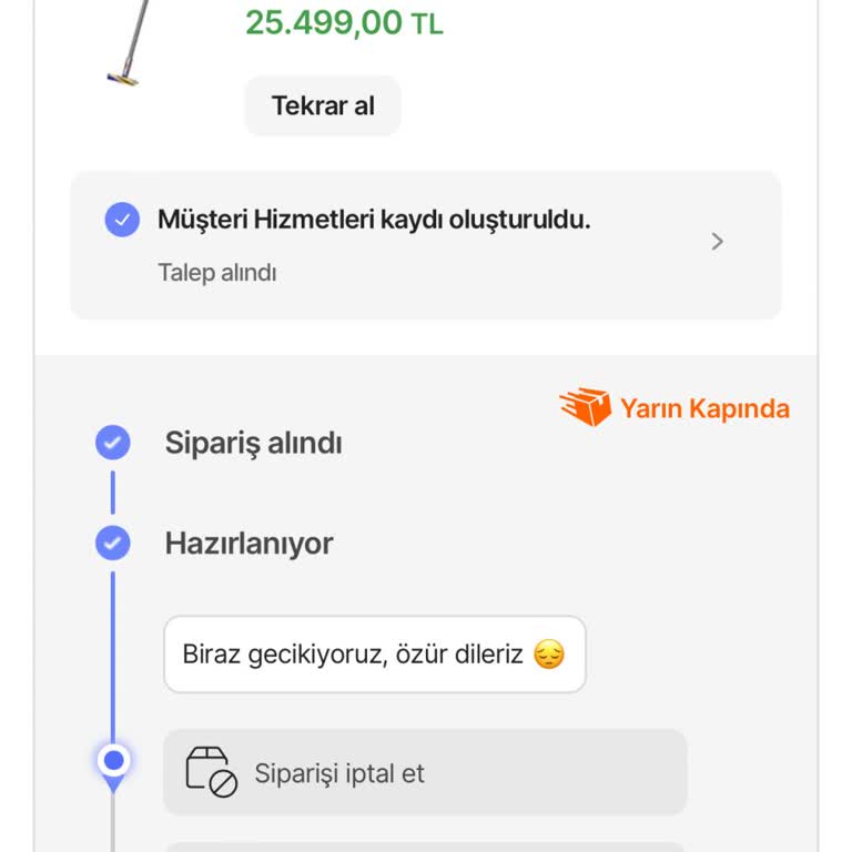 Hepsiburada'nın Yarın Kapında Hizmeti Hakkında Hayal Kırıklığı