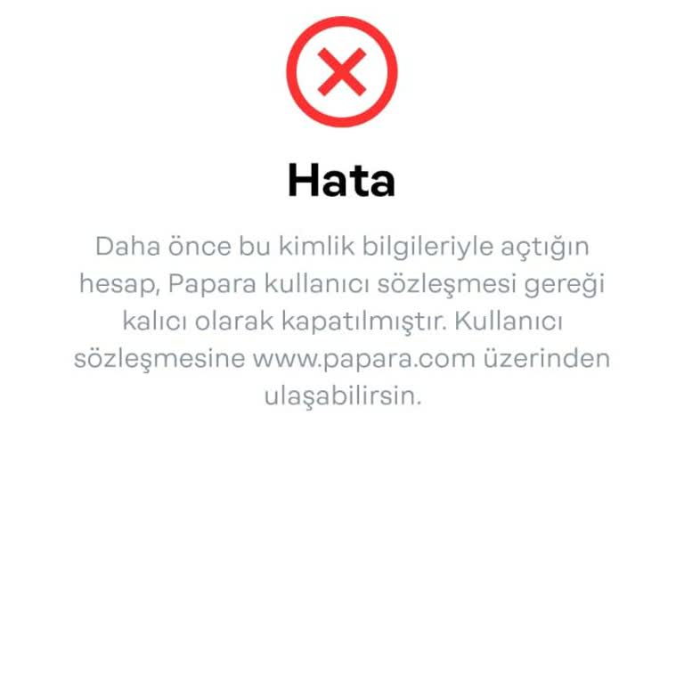 Papara Hesap Doğrulama Şikayet
