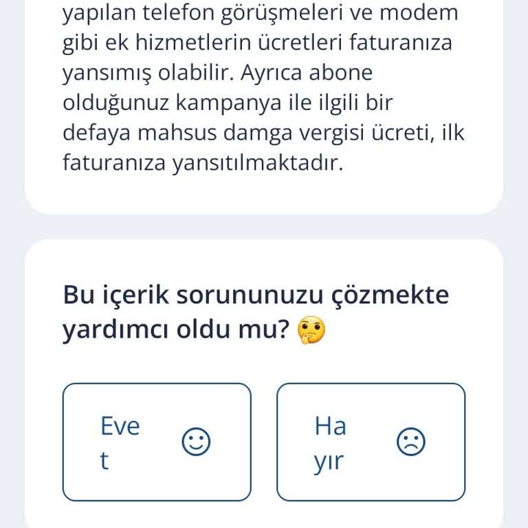 TurkNet Abonelikteki İlk Fatura