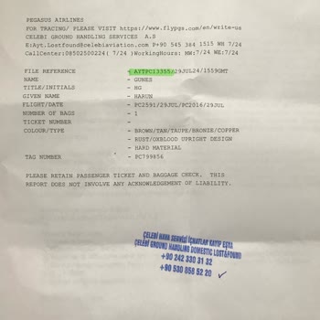 Pegasus Valizimi Kaybetti. Mağdur Oldum