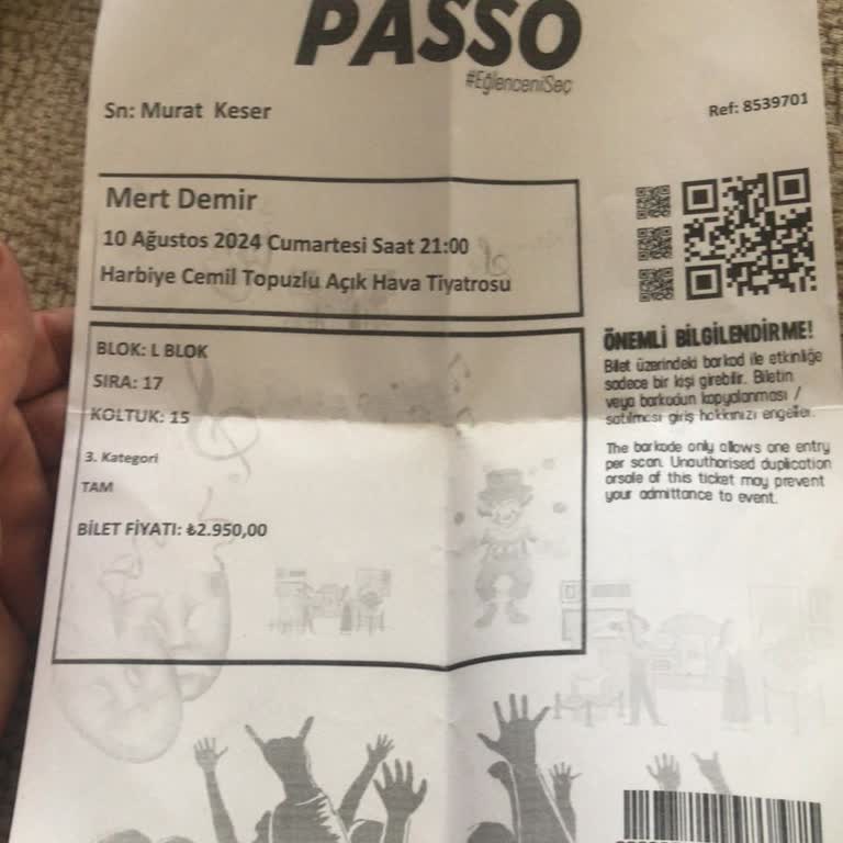 Passo Bilet İptali Yapmıyor