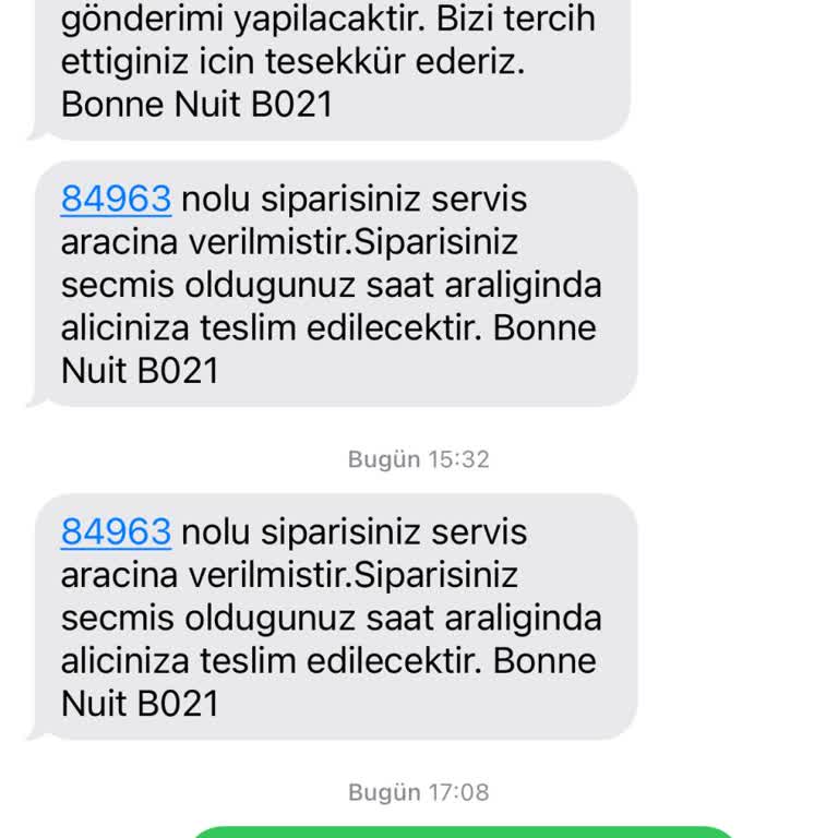 Bonne Nuit Henüz Teslim Edilemeyen Siparişim Hakkında.