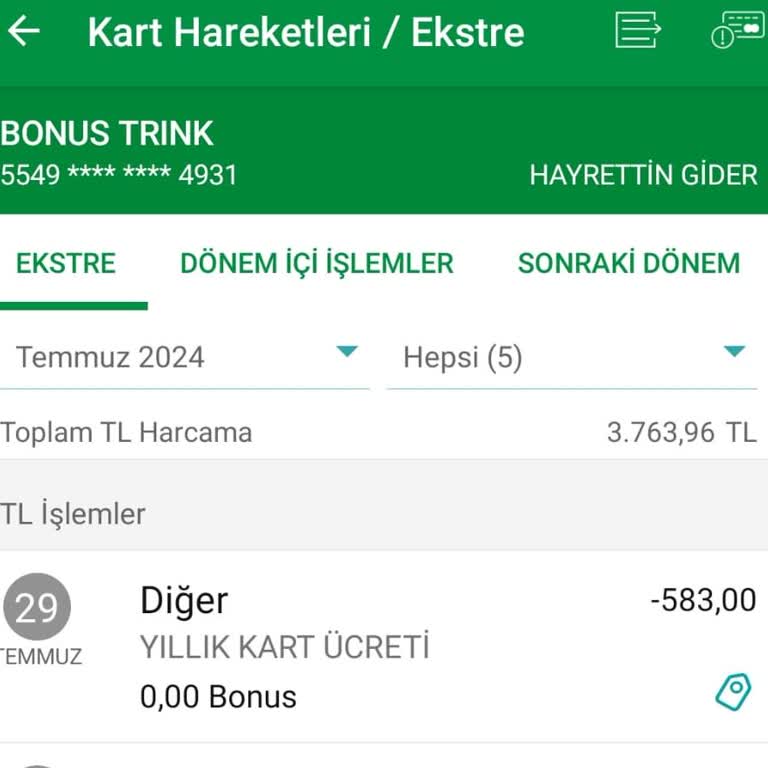 Garanti BBVA Kredi Kartı Yıllık Kart Ücreti İadesi