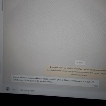 WhatsApp Tan Gelen Hesabınıza Para Aktarılmıştır Mesajı