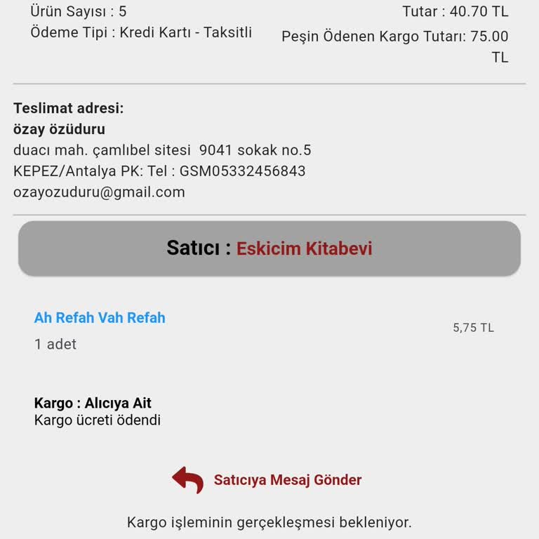 Nadir Kitap / Eskicim Kitabevinden Gelmeyen Kitaplarım Ve DVD