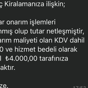 Getir Araç Kiralama Abartı Kaza Faturası