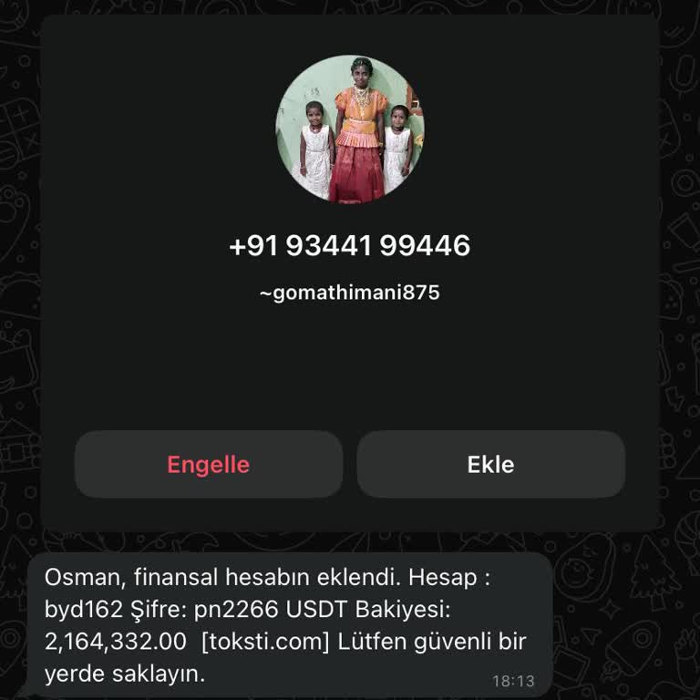 WhatsApp Finansal Hesabın Eklendi Adı Altında Gelen Mesaj