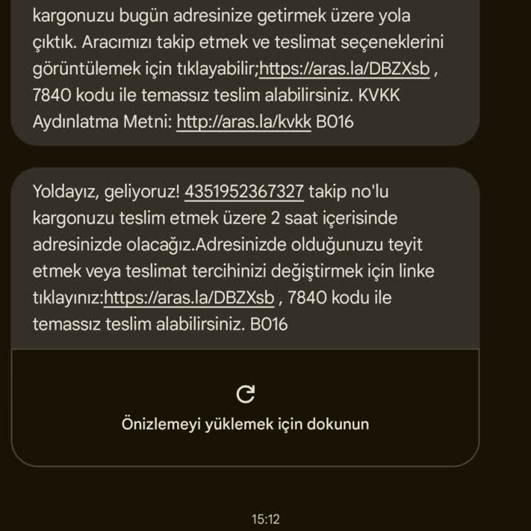 Aras Kargo Kendinize Gelin Lütfen.