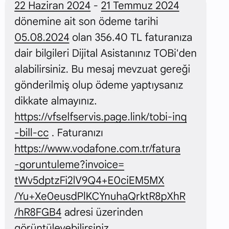Vodafone Yüksek Fatura Mağduriyeti