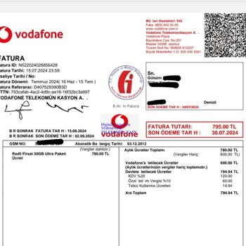 Vodafone Fatura Bedelinin 2 Kat Arttırılması