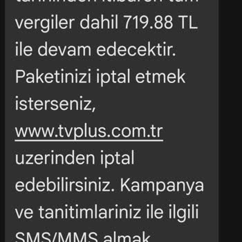 TV Plus Üyelik İptal Etmiyor