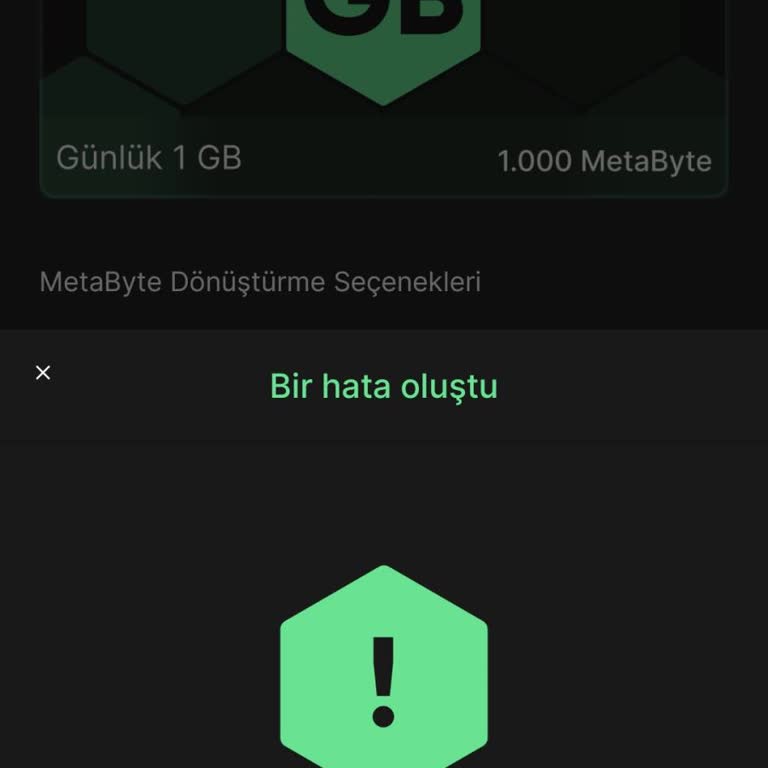 Kim GB İster Dönüştürdüğüm İnternet Hattıma Tanımlanmadı Hata Verdi