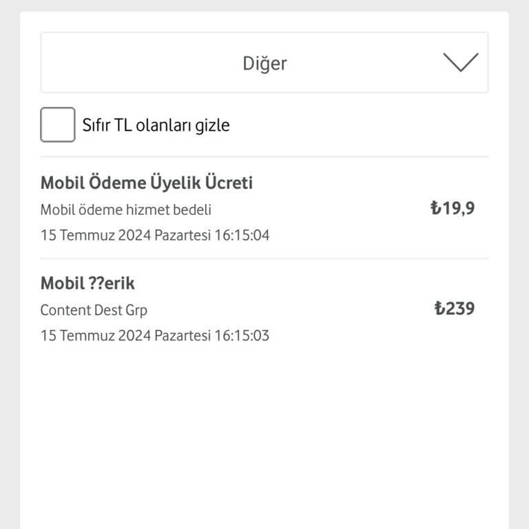 Vodafone Mobil Ödeme Problemi