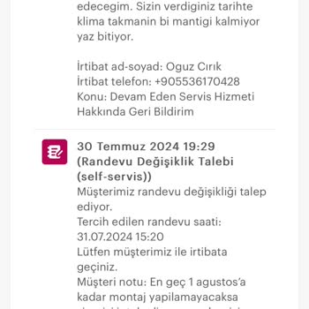 Arçelik Klima Siparişi Hazırlanıyor