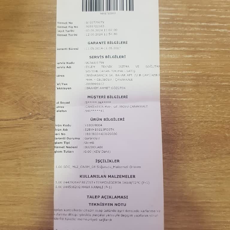 Vestel Gelibolu Servisinden Şikayetçiyim