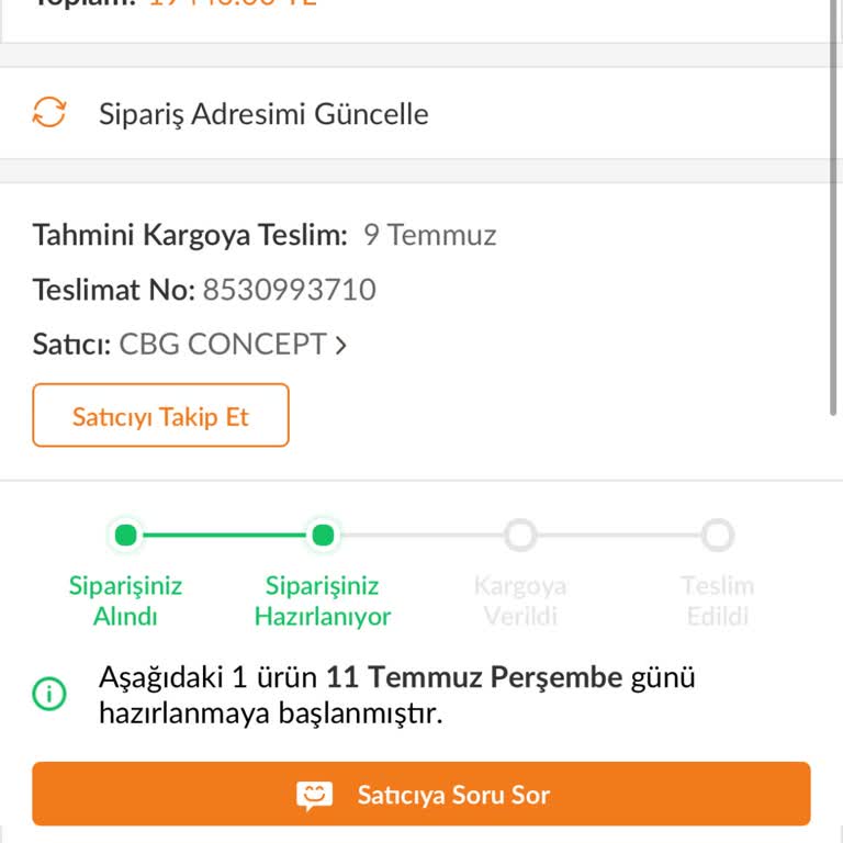 Trendyol'un Sipariş Göndermemesi